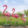 Fiberglass Flamingo Sculpture for Garden and Pond Decorations