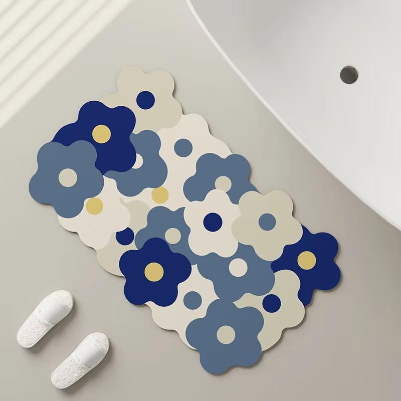 Diatom Mud Absorbent Carpet Bathtub Foot Mat Non-Slip Bathroom Floor Mat Doormat Waterproof Washable Rug Home Decoratio
