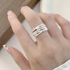 Korean Style Multi-Layer Matte Open Ring for Women - Fashionable and Individualistic Design for Index Finger