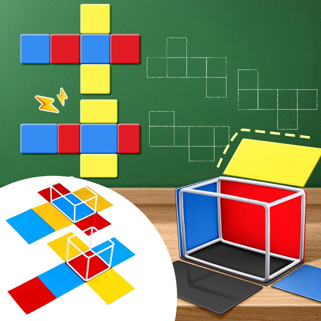 2x Geometric Shapes Blocks for School Supplies Student Homeschool Activities Large