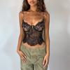 Spicy Girl Tank Top Fashion Summer Lace See-through Sexy Suspenders Silm Chest-Flattering Sexy Vest