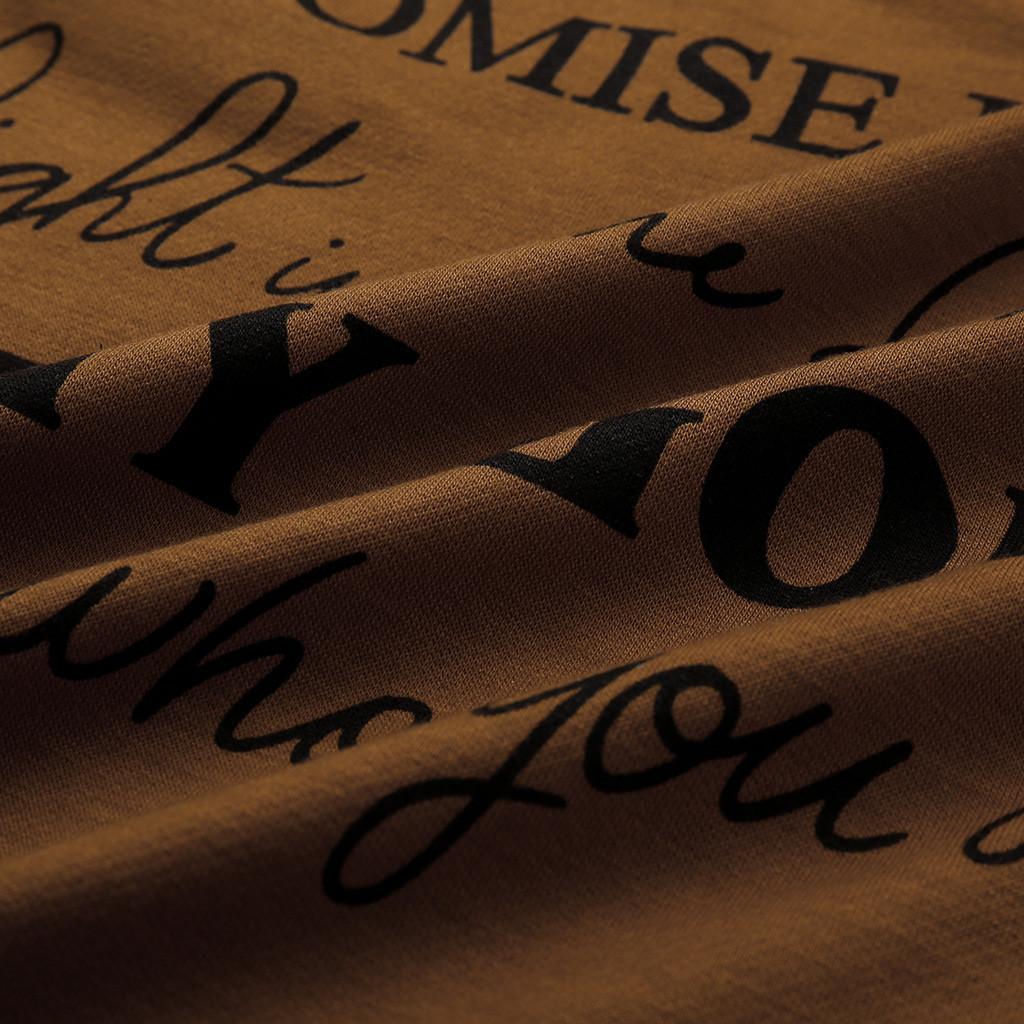 Women Letter Print Sweatshirt  Long Sleeve Top Blouse