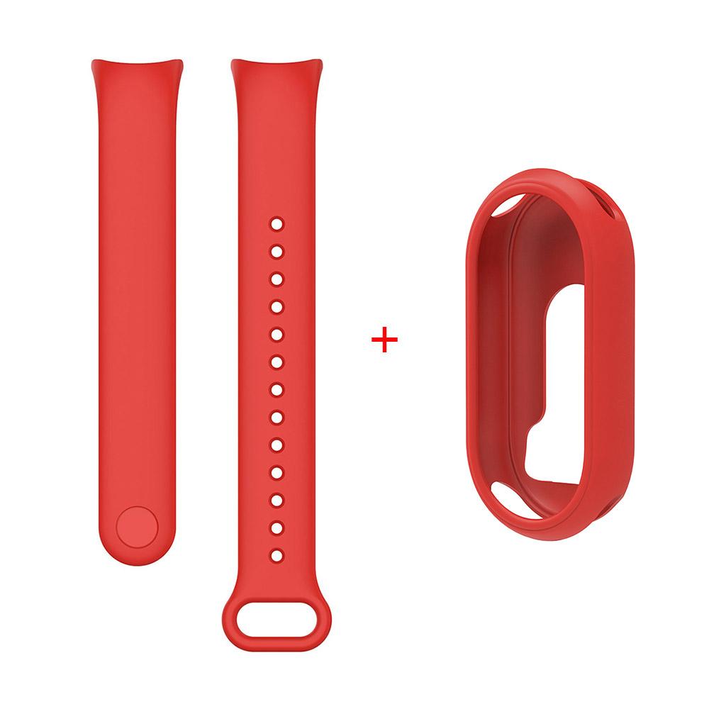 

Силиконовый защитный чехол + ремешок для умного браслета Xiaomi Mi Band 8 Xiaomi Mi Band 8 красный