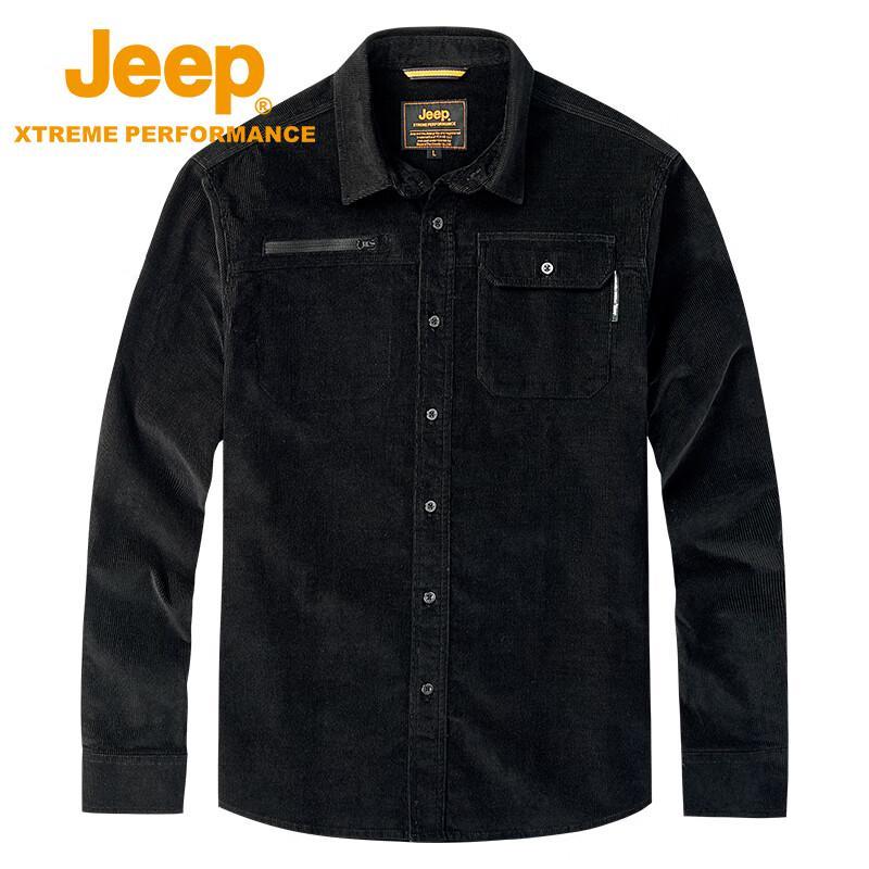 Jeep Men's Fleece Lined Collared Cardigan Shirt