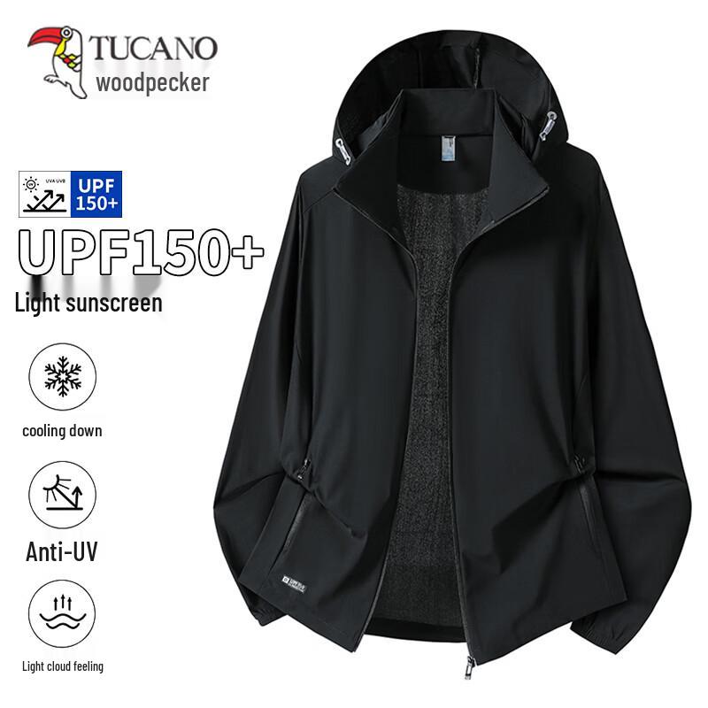 

TUCANO Men s Summer Hooded Sun Protection Jacket L