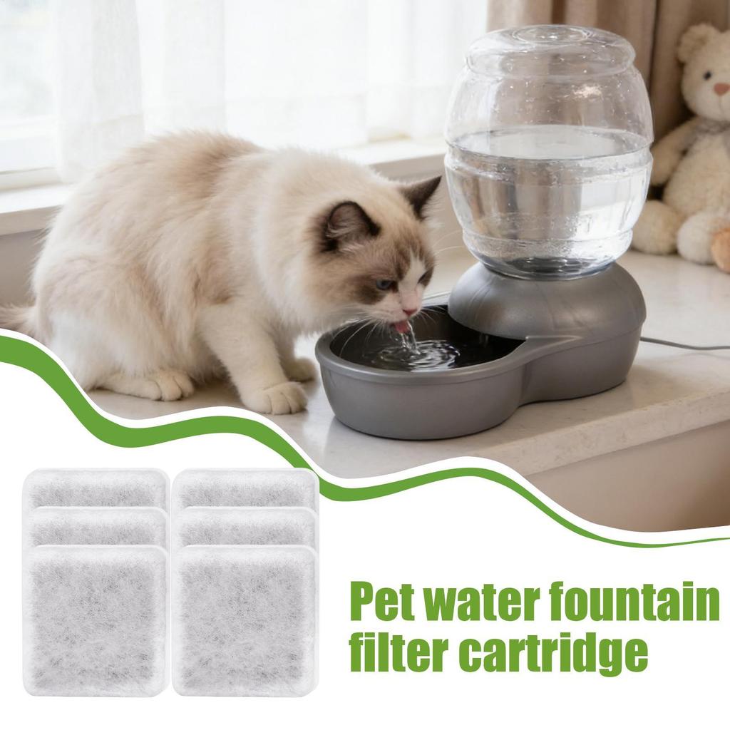 Cat Water Fountain Filter Leak-Proof Multifunctional Cat Water Fountain Replacement Charcoal Filter For Small Large Puppy Kitten