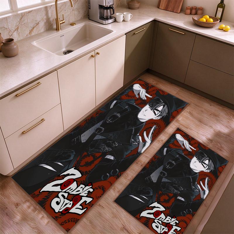Alien Stage Kitchen floor mat made of flannel non-slip and easy to clean Suitable for use in the kitchen bedroombathroom or at an entryway—adding a co