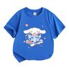 Cute Cartoon Big Ear Puppy Print Kids Boys Girls 100% Cotton T-Shirt Casual Crew Neck Short Sleeves Soft Breathable Summer Tees Adorable Heart Cup Pat