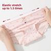 Ladies Spring and Summer New Sweet 10A Bacteriostatic Cotton Extended Crotch Breathable Briefs