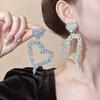 Übertriebene Elegante Herzohrringe Super Auffällige Zugängliche Luxuriös Stilvolle Ohrringe Elegante Beliebte Mode Ohrringe