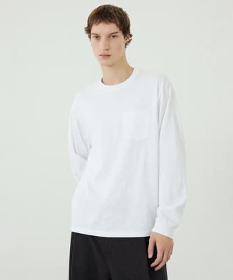 IL CORSO Us Pure Cotton Pocket Long Sleeve T-Shirt White
