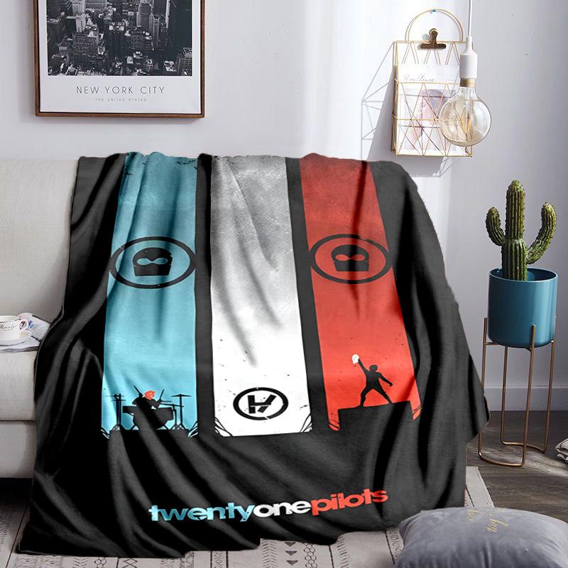 Twenty One Pilots Music Evolution Blanket Flannel Bedding Blanket Perfect for Travel, Camping, Living Rooms, Offices, Sofas, Fan Christmas gift