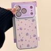 Ins Flower Large Window Phone Case for For Iphone 17 16 Pro Max 14 1 13 Camera Film Protector Shockproof Ultra Slim Cover