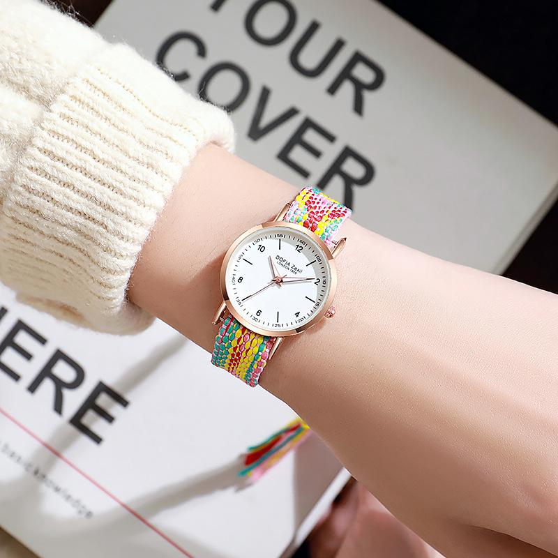 Nova moda personalizada simples conjunto de relógio feminino borboleta digital cinto relógio