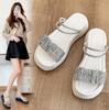 Women Slippers Girls Wedges Flip Flops Sandals Heels Outdoor non-slip Ladies Slides Beach Shoes Casual Breathable sandals