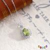 Natural Colored Treasure Crystal Stone Ocean Eye Pendant S925 Sterling Silver Necklace Women's High-end Design Collarbone Chain Fashion Gift