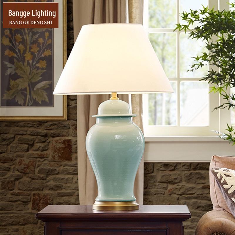 Modern American LED Ceramic Table Lamp for Living Room, Bedroom, or Study