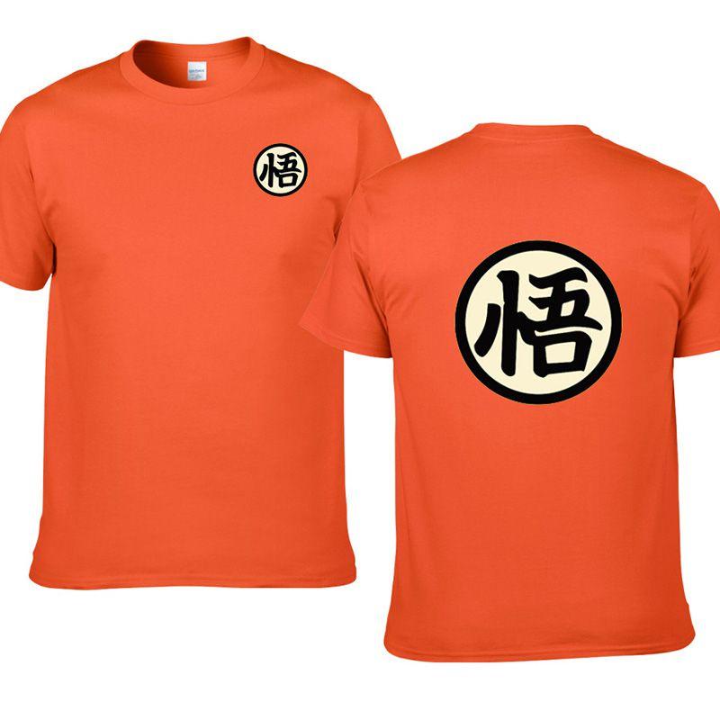 Stylish Anime Dragon Ball Super Goku Symbol Short Sleeve Cotton T-shirt For Casual Wear