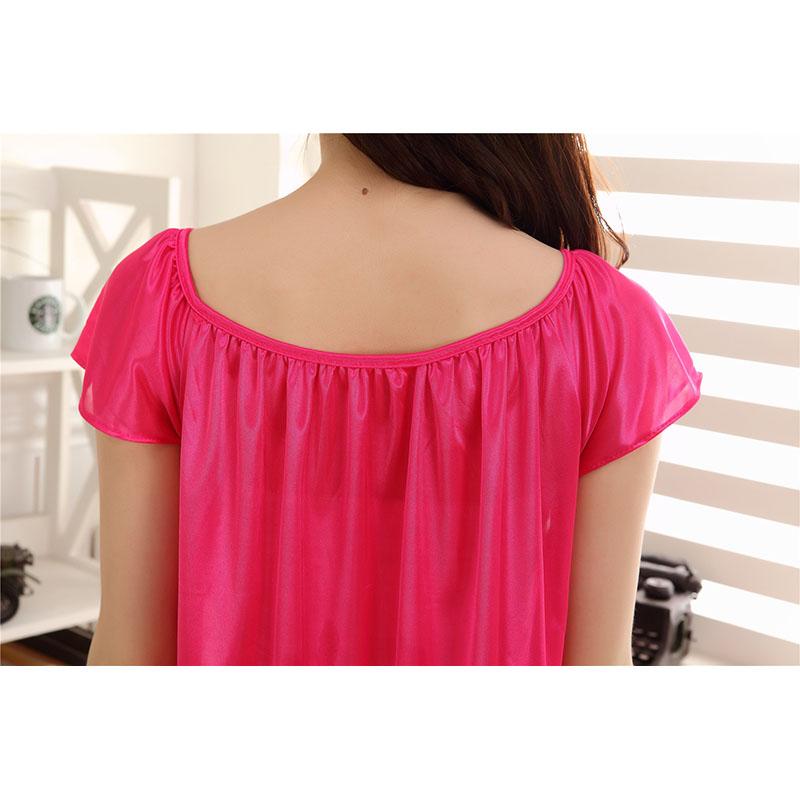 Summer Women's Sexy Pajamas Set for Sleeping Perspective Ice Silk Satin Sleepwear Attractive Thin Home Clothes Big Size