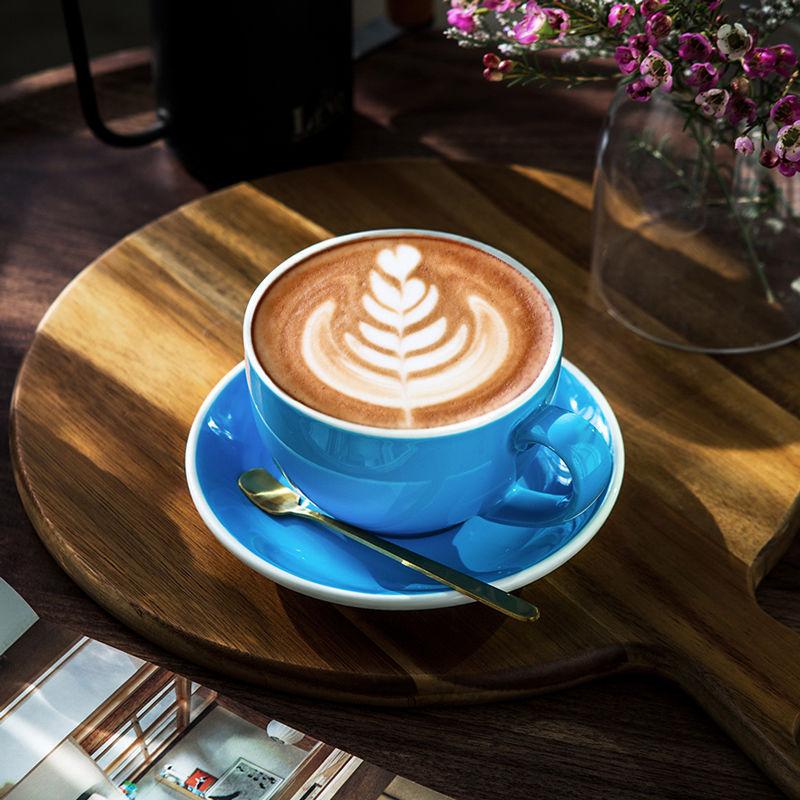 Barista empfiehlt Keramik Kaffeetasse und Untertasse Set 3. Generation verdickt caboo latte professionelle Latte Art Tasse 350