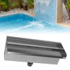 304 Stainless Steel Spillway with Connector Waterfall Water Feature Spout for Outdoor Fountain Landscape Swimming Pool 400mm / 15.7in