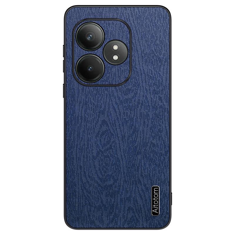 For Realme GT Neo6 SE 5G Cases PU Leather+PC+TPU Anti-drop Wood Texture Phone Cover