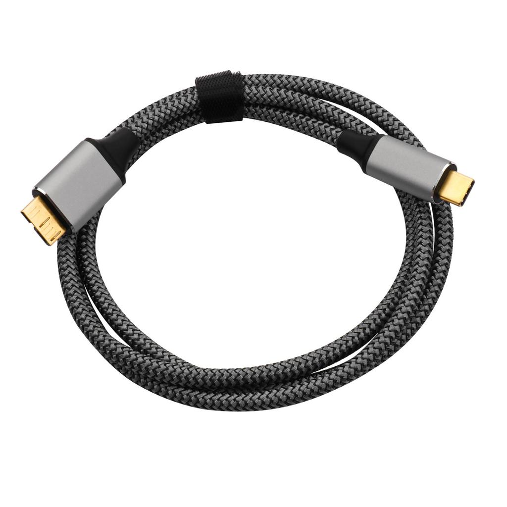 Type C To MicroB Fast Data Charge Connectors Cable with 5Gbps Transfer Rate for Hard Drive and Mobile Devices