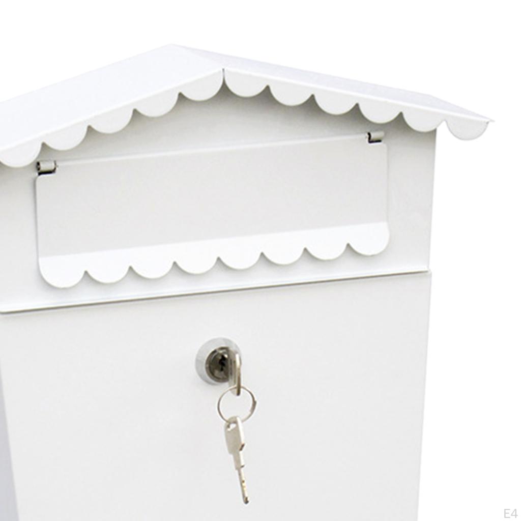 Classic Metal Wall Mailbox with Lock - Secure Storage for Letters and Packages