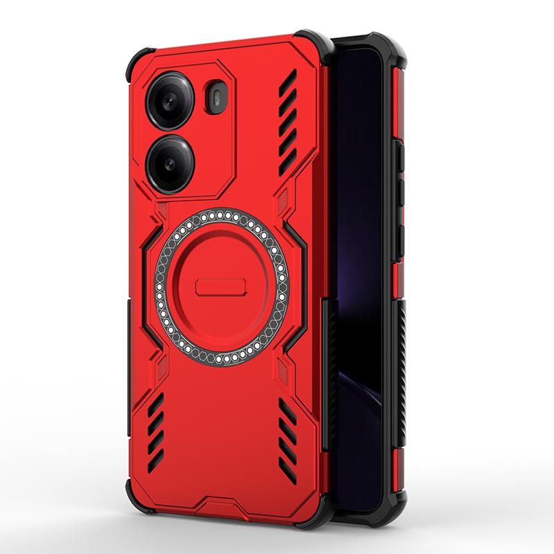 KEYSION Hollow Heat Dissipation Case for Xiaomi POCO X7 Pro Silicone+PC Magnetic Cooling Shockproof Phone Cover for Redmi Turbo4