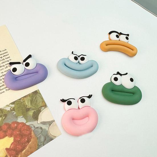 5Pcs Cartoon Sausage Mouth Refrigerator Magnet 3D Expression Fridge Magnet Home Office Kitchen Cabinet Locker Whiteboard Decoration
