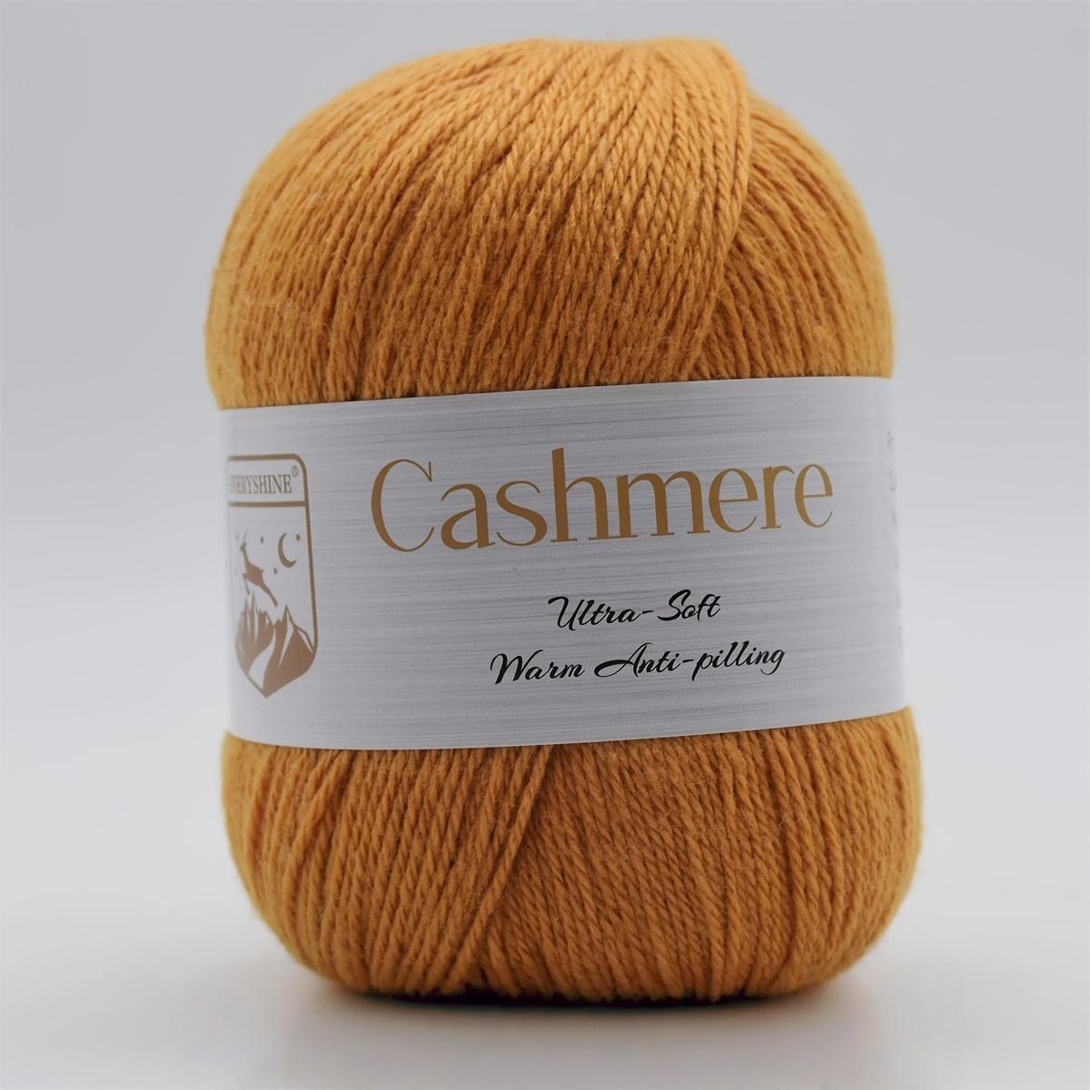 

6 мотков премиальной кашемировой пряжи – 50 г/моток 320 м Мягкая пряжа для вязания и крючком для рукоделия, связанного вручную – Роскошное теплое волокно для шарфов, шапок, свитеров