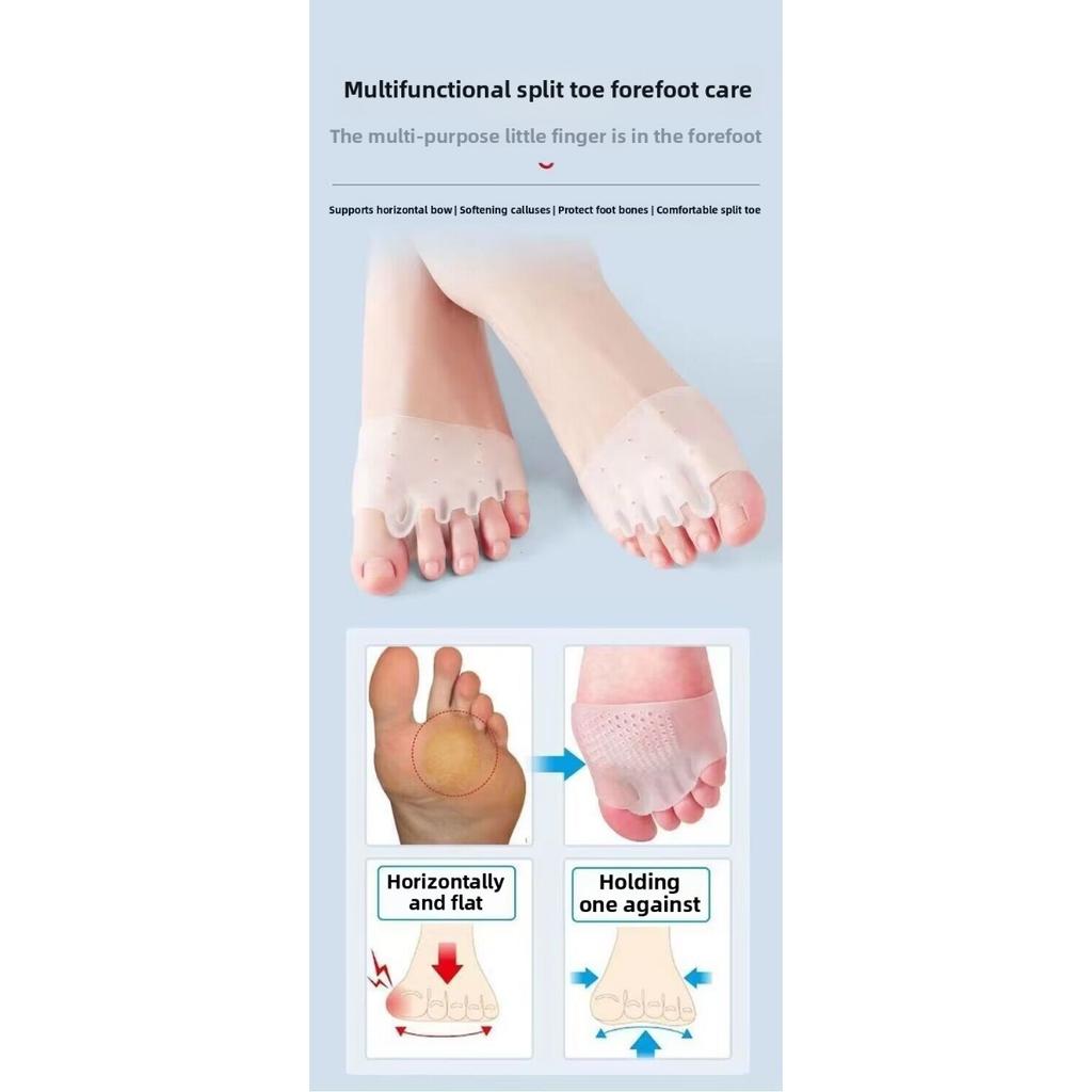 1Pairs Toe Separator Made of Silica Gel with Bunion Brace-Comfortable Foot Alignment Tool To Enhance Fitness Training Effect