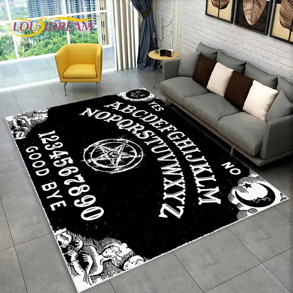 Ouija Tarot Witchcraft Gothic Mystical Carpet Living Room Bedroom Sofa Doormat Rug Non-slip Large Area Floor Mat Home Decoration