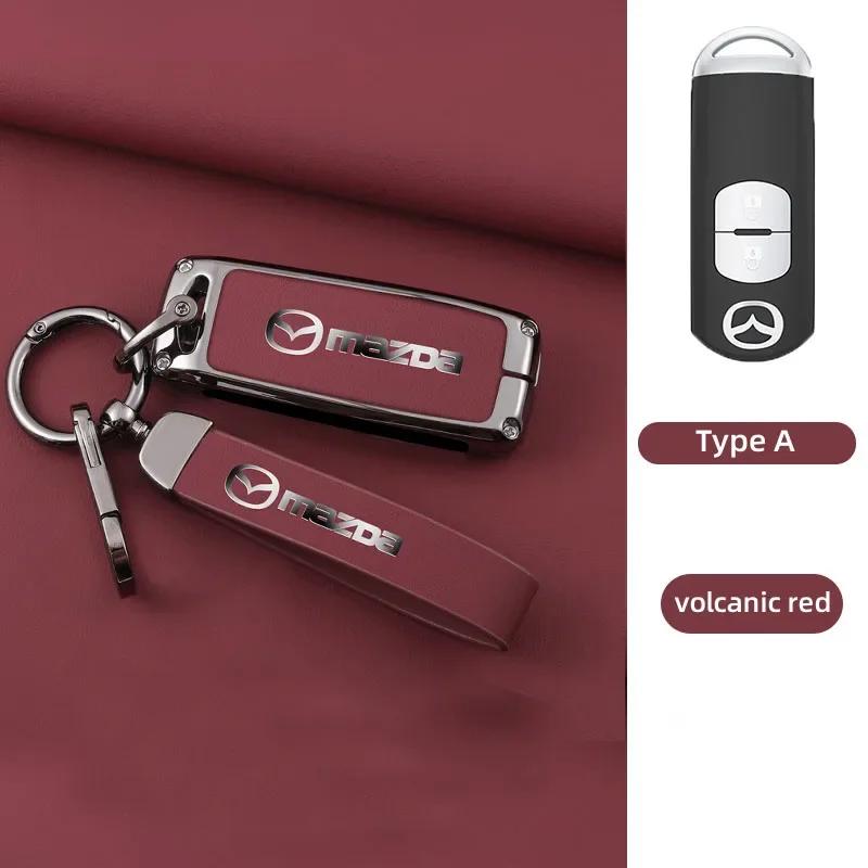 Zinc Alloy Car Key Holder for Mazda 3 5 6 SKYACTIV Axela Atenza CX30 CX5 CX8 CX9 MX5 RX8 RX7 BT50 MPV Key Case Cover Accessories FF16 l1