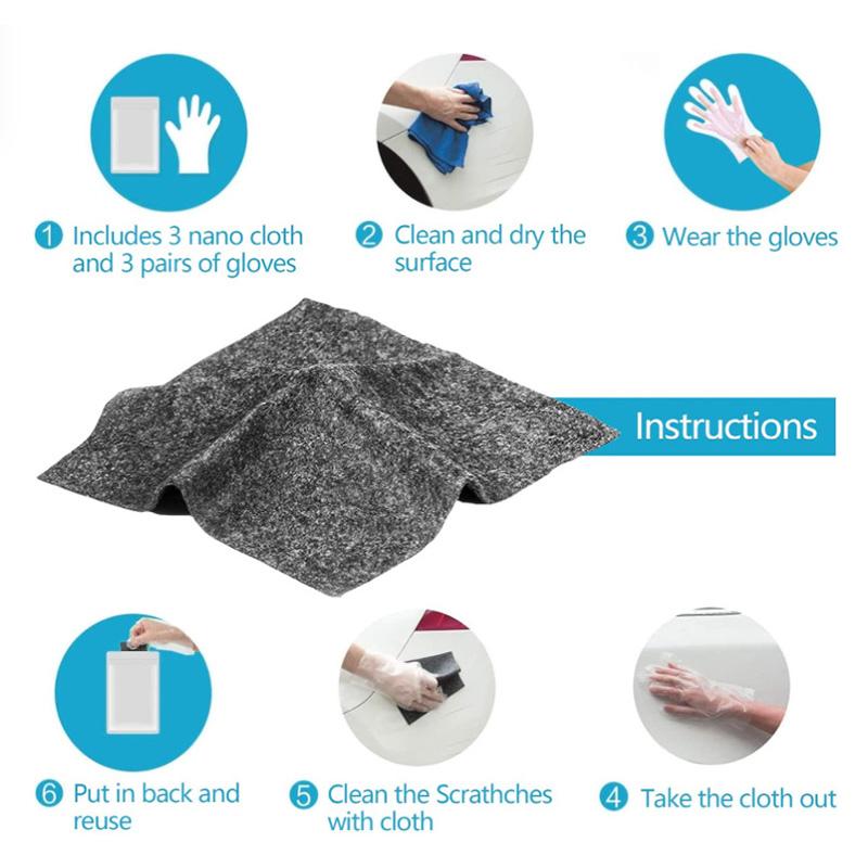 5/10PCS Quick Repair Polishing Cleaning Cloth of Scratch Removal Cloth for Automotive Surface Repair