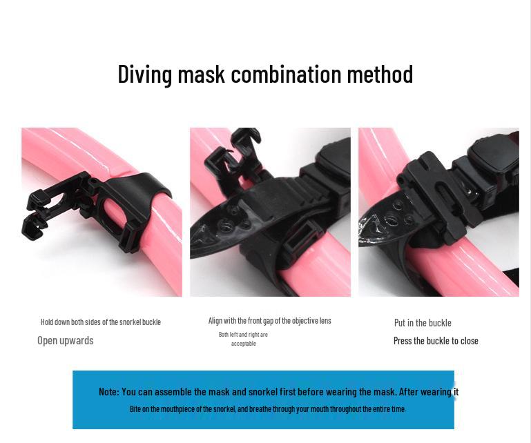 Snorkeling & Diving Set: Large Frame Silicone Mask and Snorkel for Men and Women