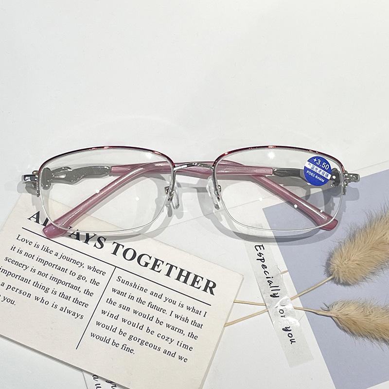 

0~+4.0 Элегантные женские очки для чтения с блокировкой синего света, очки для пресбиопии, эллиптическая оправа, очки для дальнозоркости 4