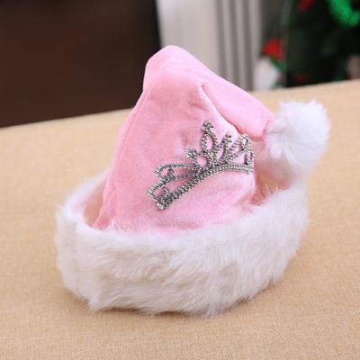 With Long Hairy Crown Christmas Hat Large Over-Sized Christmas Xmas Thicken Xmas Hat Party Supplies New Year Plush Winter Cap