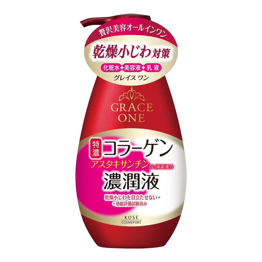 Grace One Rich Moisturizing Cream 230ml Bonus Nose Blackhead KOSE All-in-One + Mask, All-in-One Lotion,