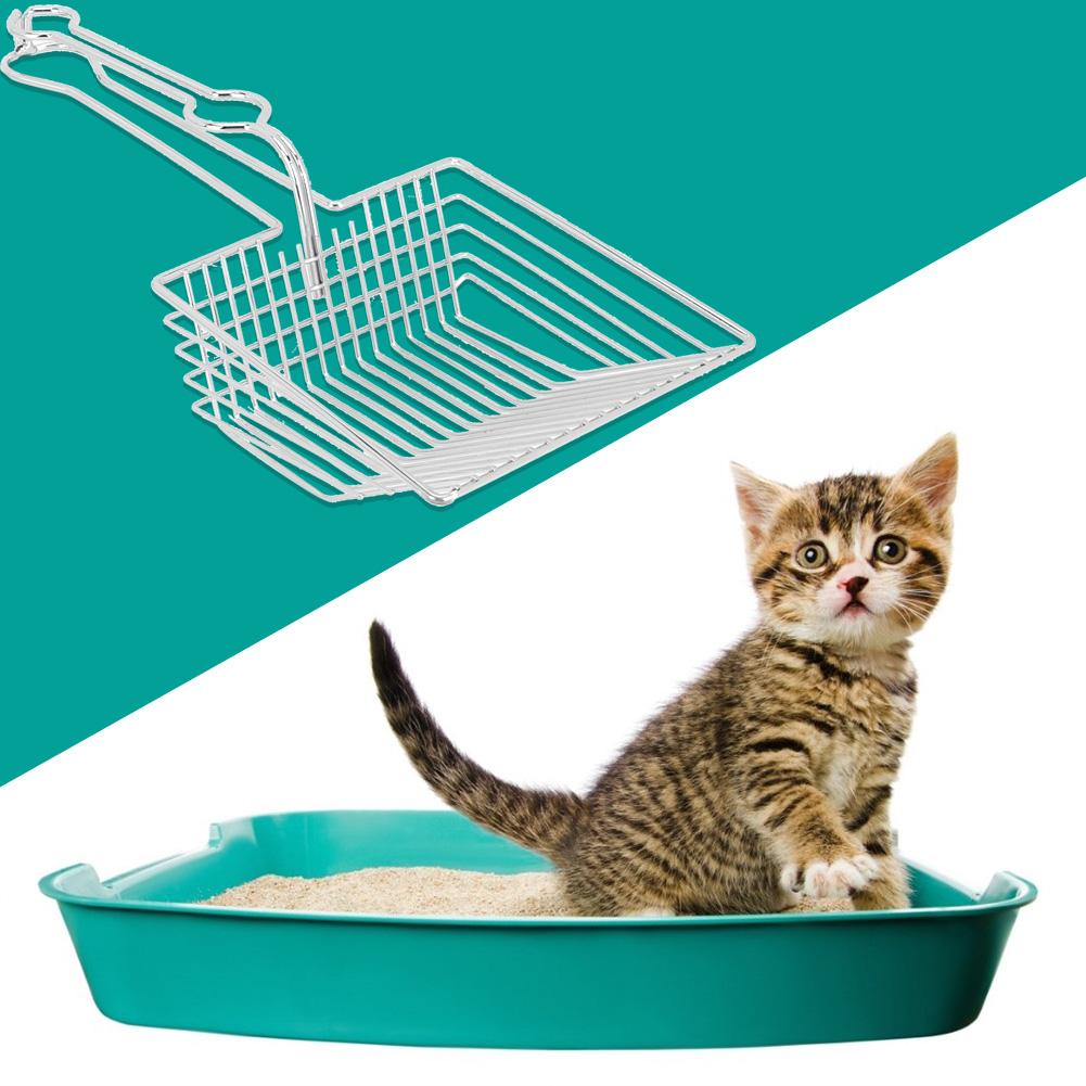 Metal Kedi Kumu Küreği Poop Pet Kum Küreği Temizlik Aleti Delikli Tasarım