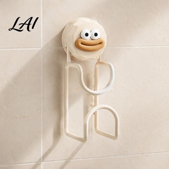 Strong Adhesive Free Hook for Tiles Suction Cup Washbasins No Punch Heavy Duty Vacuum Hanger Double Multiple Washbasins Cartoon Design Reusable Anti
