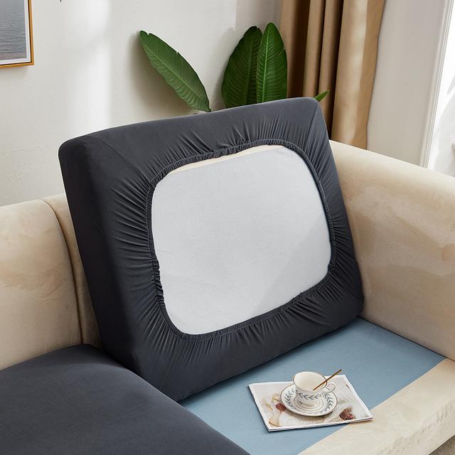 Solid Color Stretch Sofa Seat Cushion Cover Sofa Covers For Living Room Removable Elastic Seat Chair Cover Furniture Protector for Home