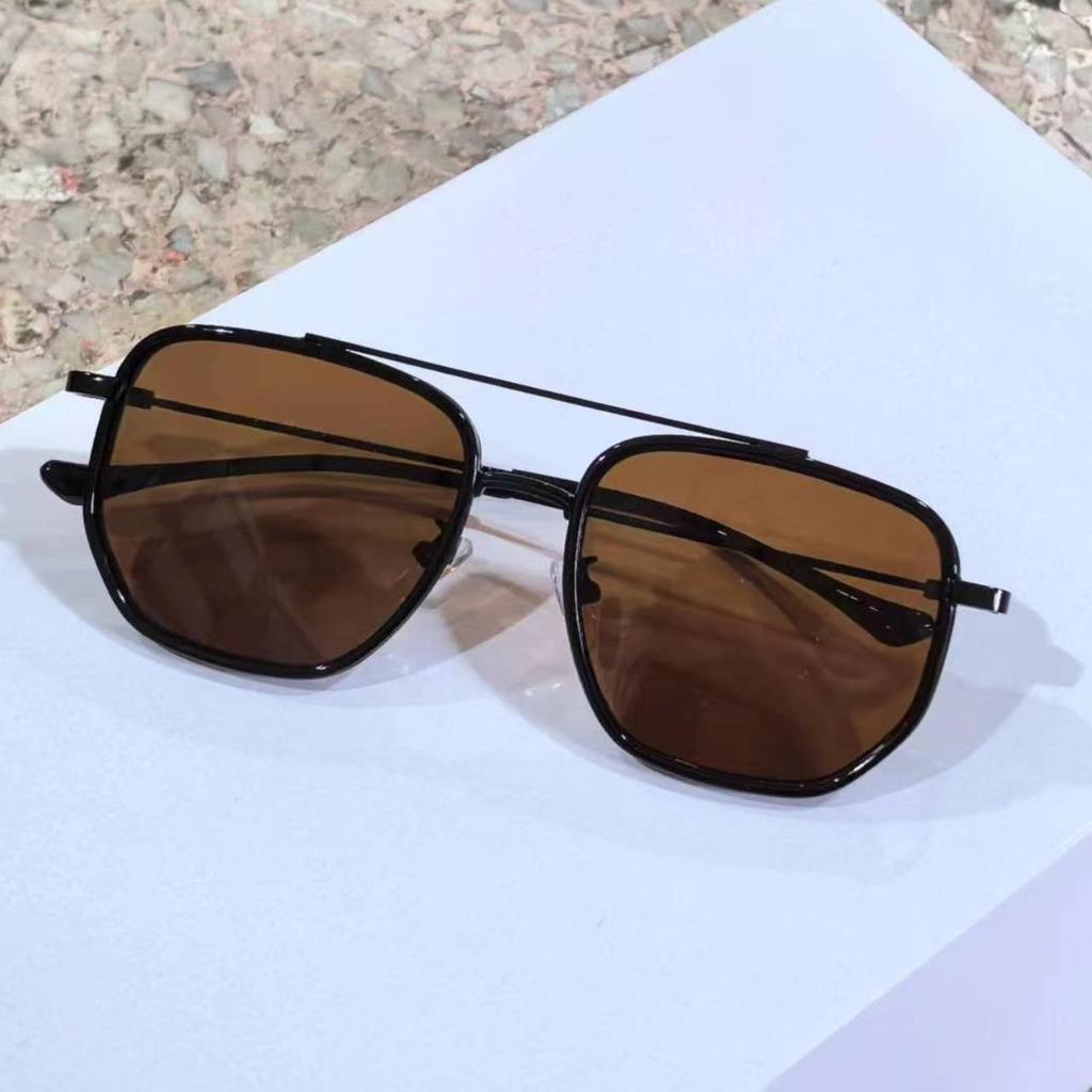 Trendy čtvercové sluneční brýle Módní Vintage Dvojitý můstek Ležérní sluneční brýle Dámské Stylové Nadrozměrné Značkový design Stínidla