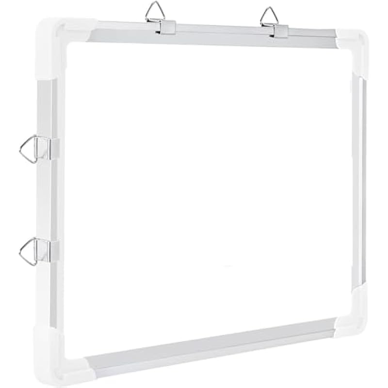 ECLET Alloy Steel, Aluminium Non Magnetic 1 X1 feet Double Sided White Board and Chalk Board Front Side whiteboard Marke