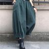 Women's Fashion Casual Solid Color Print High Waist Trousers Pants Capris