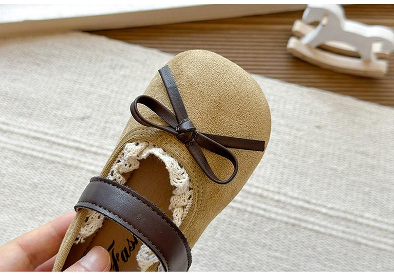 2026 Korean Style Mary Jane Flats: Soft Sole Suede Princess Shoes for Little Girls, Perfect for Spring and Autumn