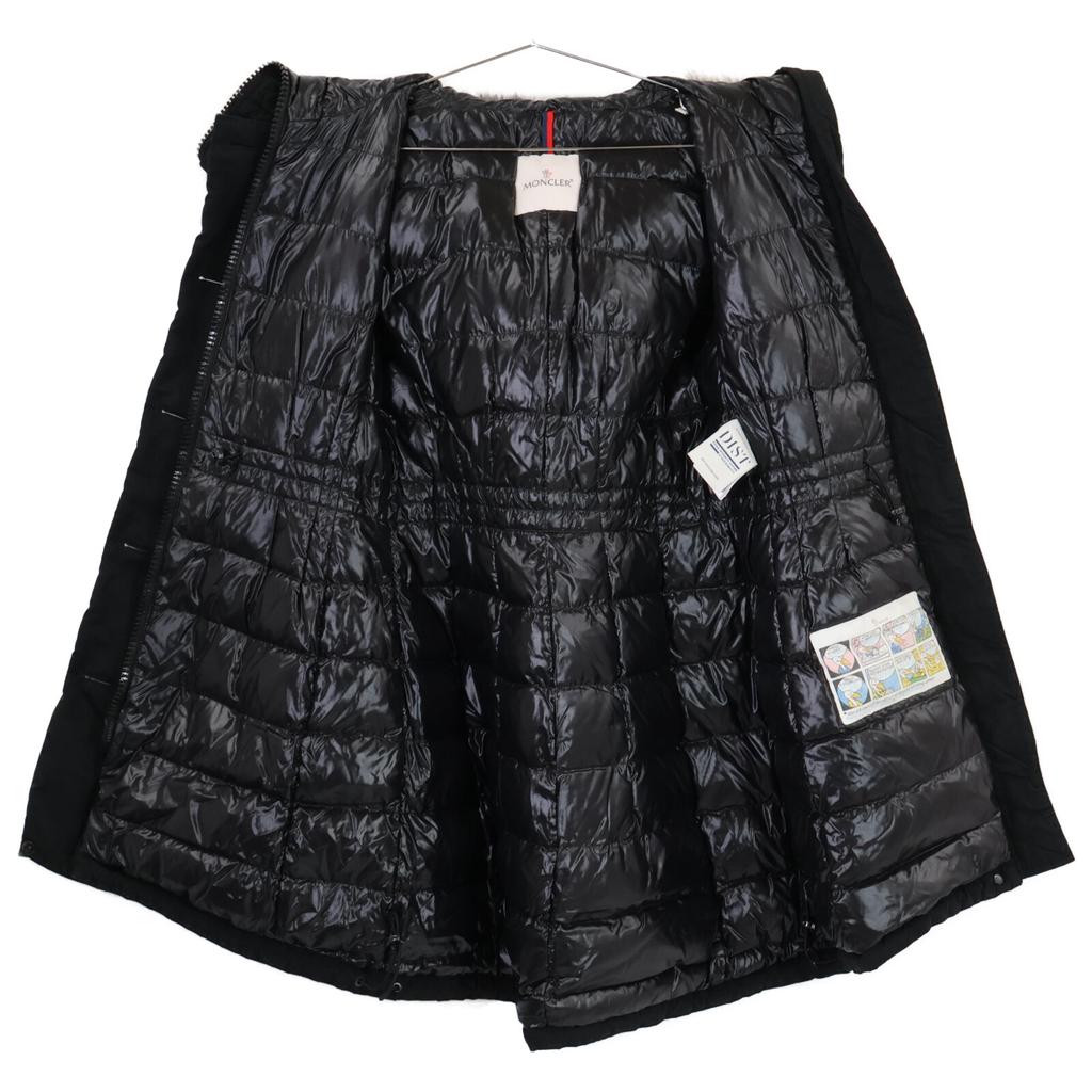 Moncler MONTICOLE Down Hoodie with Fur Coat 2 blackUsed