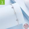 Simple Love S925 Sterling Silver Bracelet Women'S Fashion High-End Heart-Shaped Zircon Bracelet Bracelet Jewelry