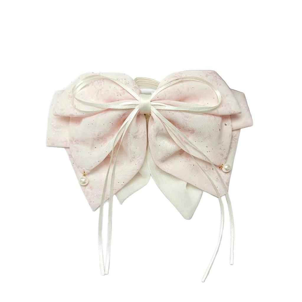 Korean Style Fairy Lace Bow Ponytail Claw Clip for Women - Sweet Updo Accessory