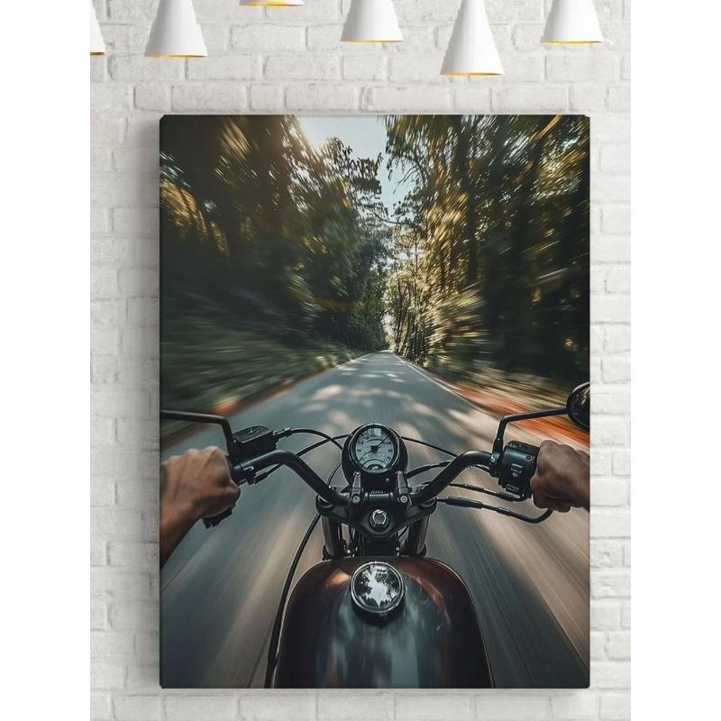 Motorcycle Canvas Wall Art, Interior Decor Painting